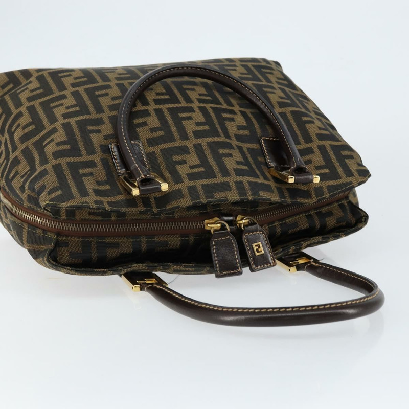 【日本直送】FENDI Zucca 帆布波士頓包黑棕色正品 150284-5