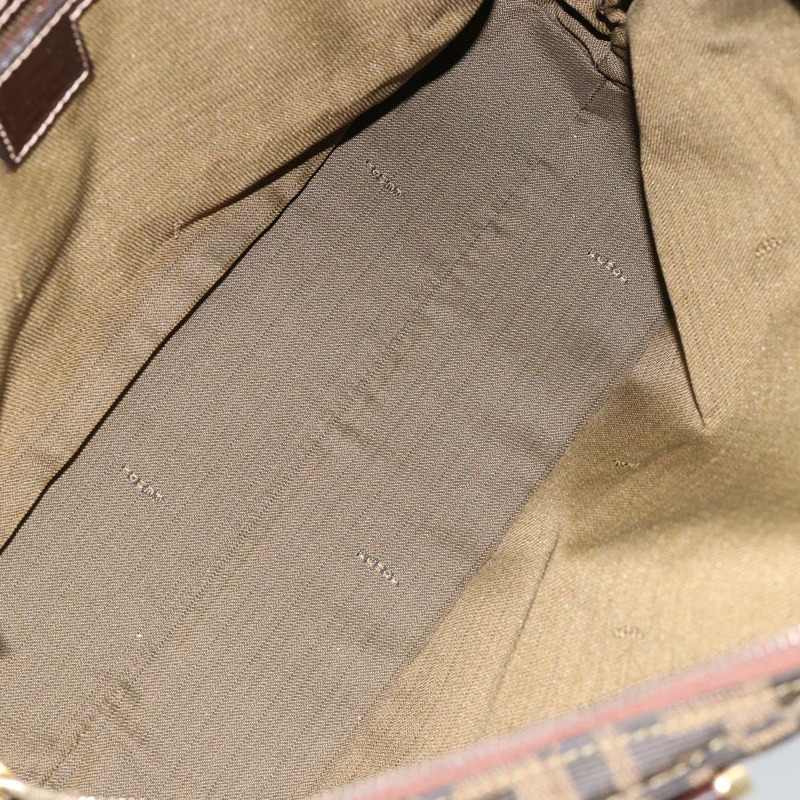 【日本直送】FENDI Zucca 帆布波士頓包黑棕色正品 150284-10