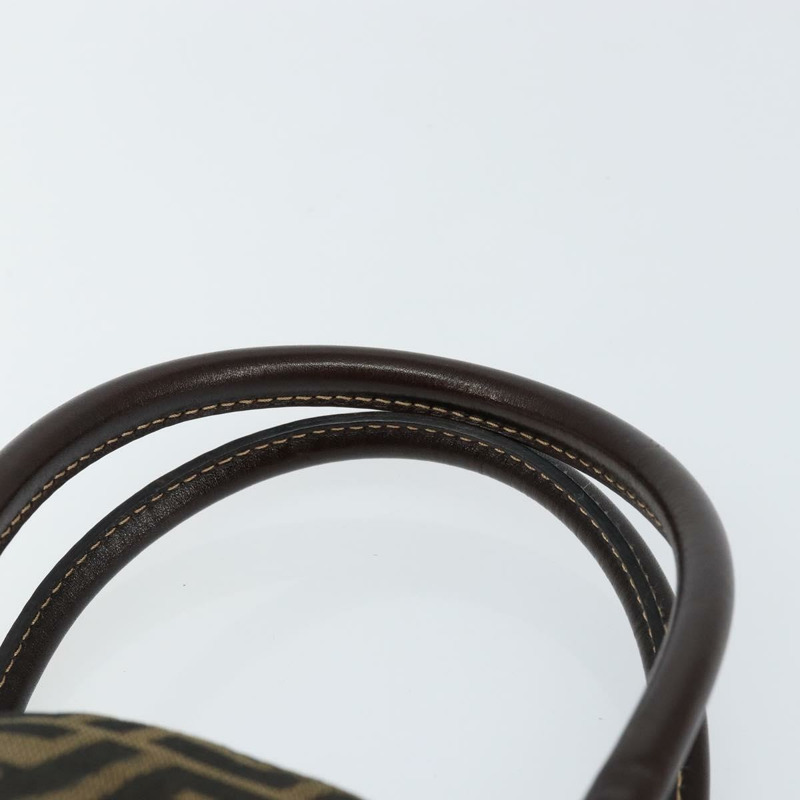 【日本直送】FENDI Zucca 帆布波士頓包黑棕色正品 150284-13