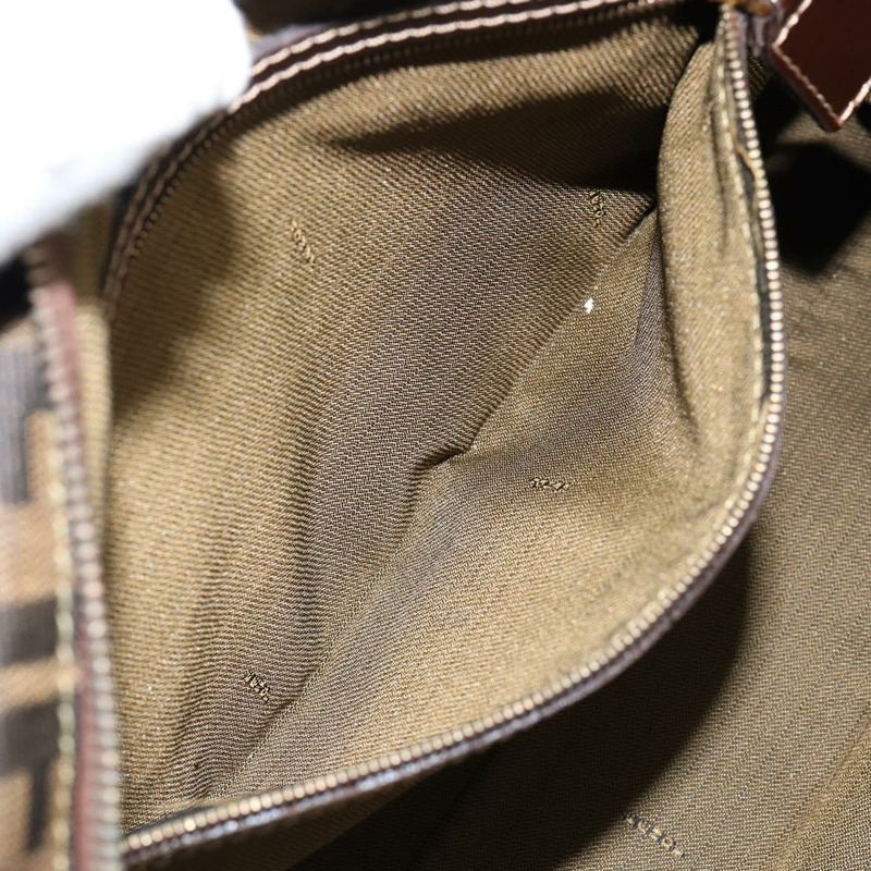 【日本直送】FENDI Zucca 帆布波士頓包黑棕色正品 150284-22