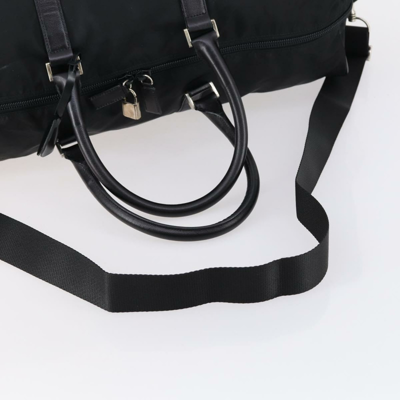 【日本直送】PRADA 波士頓包 尼龍皮革 兩用 黑色 銀色 正品 147786-6