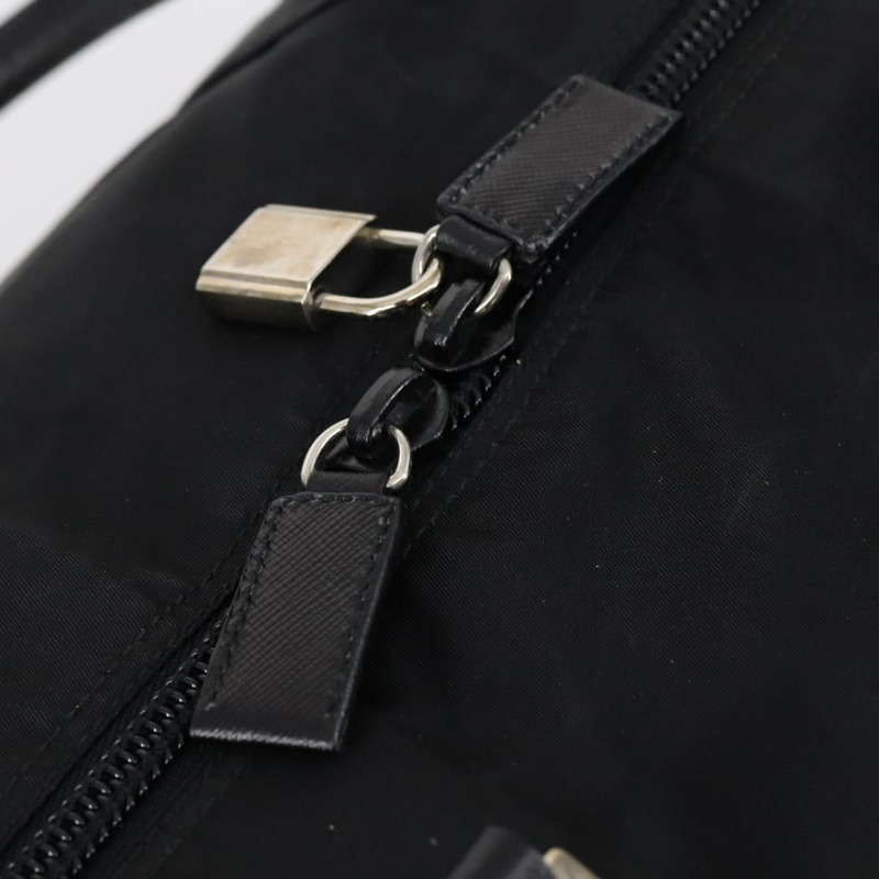 【日本直送】PRADA 波士頓包 尼龍皮革 兩用 黑色 銀色 正品 147786-8