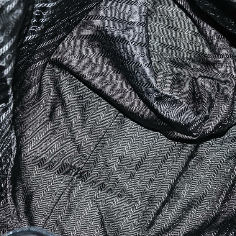 【日本直送】PRADA 波士頓包 尼龍皮革 兩用 黑色 銀色 正品 147786-10