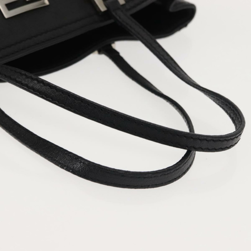 【日本直送】FENDI 手提包 皮革 黑色 銀色 正品 148853-6