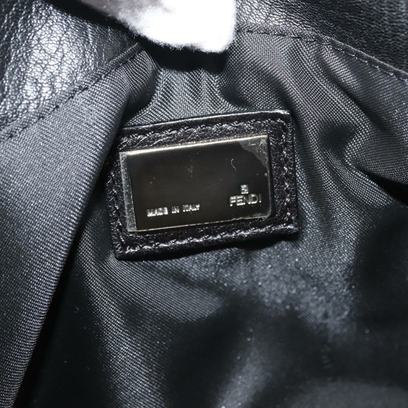 【日本直送】FENDI 手提包 皮革 黑色 銀色 正品 148853-9