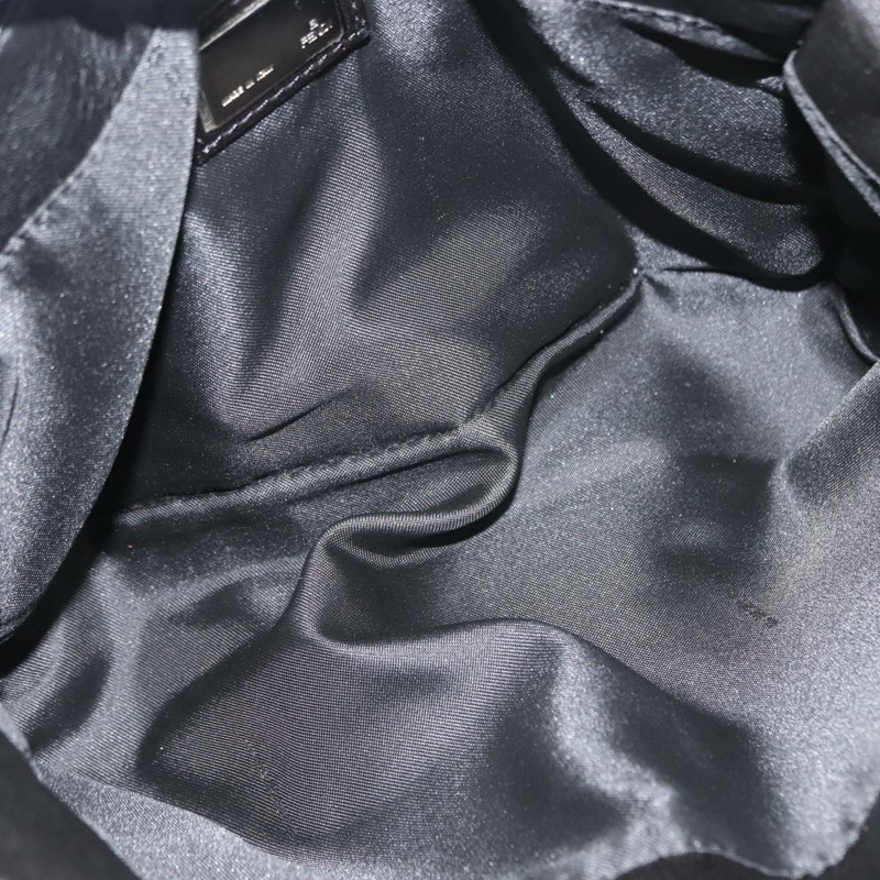 【日本直送】FENDI 手提包 皮革 黑色 銀色 正品 148853-10