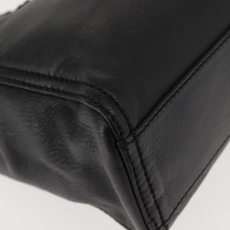 【日本直送】FENDI 手提包 皮革 黑色 銀色 正品 148853-14