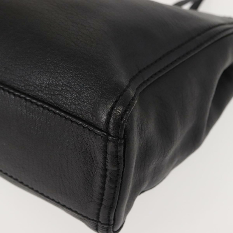 【日本直送】FENDI 手提包 皮革 黑色 銀色 正品 148853-15