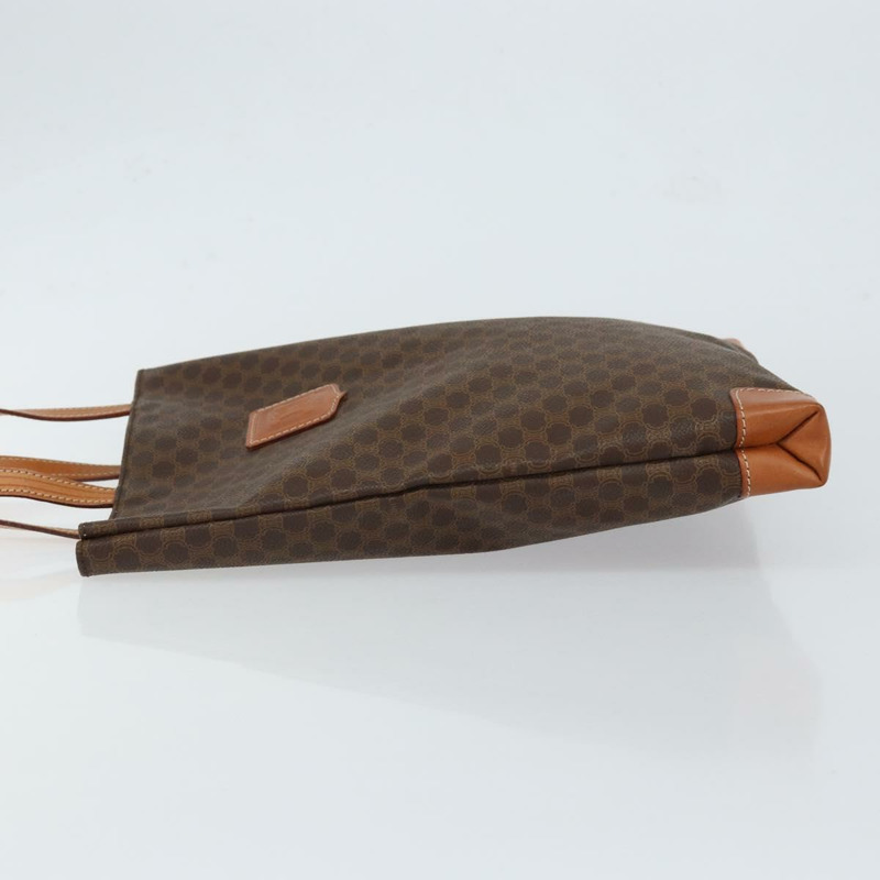 【日本直送】CELINE Macadam帆布手提包 PVC皮革 棕色 金色 正品 148902-3