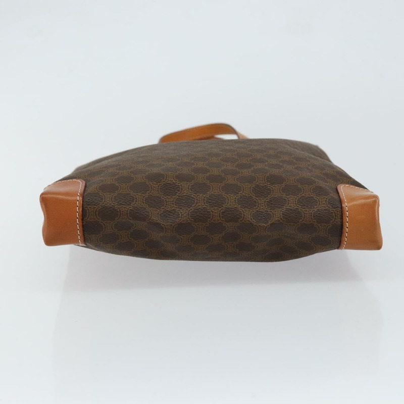 【日本直送】CELINE Macadam帆布手提包 PVC皮革 棕色 金色 正品 148902-4