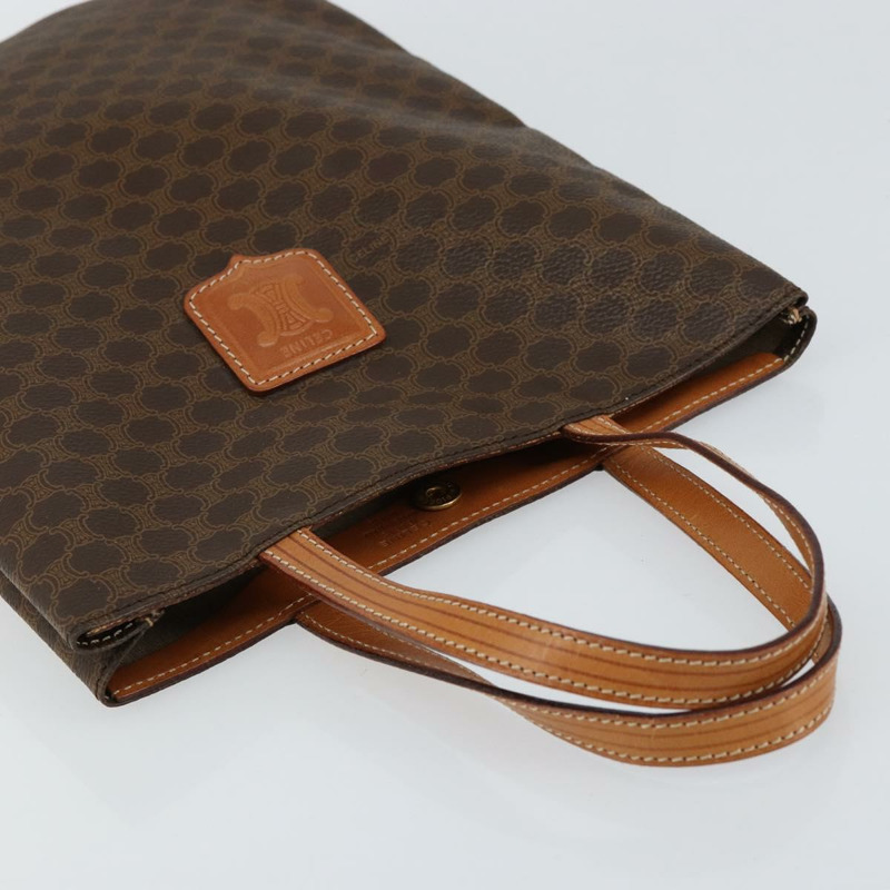 【日本直送】CELINE Macadam帆布手提包 PVC皮革 棕色 金色 正品 148902-5