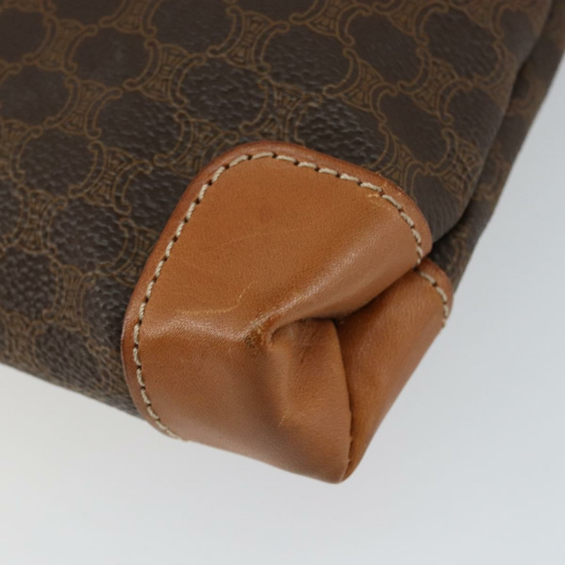 【日本直送】CELINE Macadam帆布手提包 PVC皮革 棕色 金色 正品 148902-8