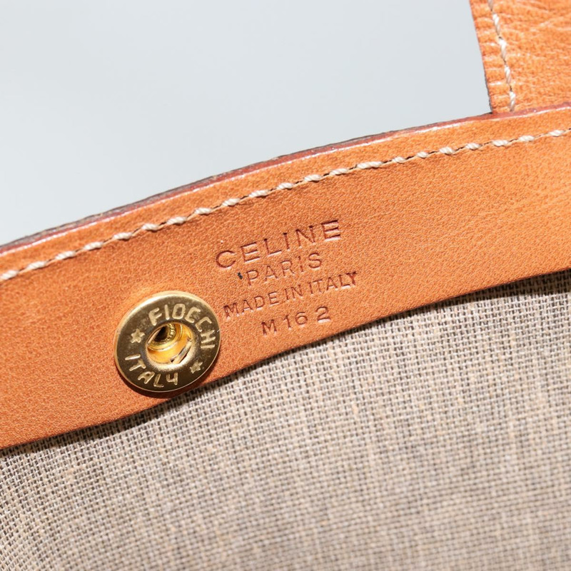 【日本直送】CELINE Macadam帆布手提包 PVC皮革 棕色 金色 正品 148902-11