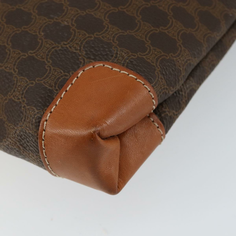 【日本直送】CELINE Macadam帆布手提包 PVC皮革 棕色 金色 正品 148902-14