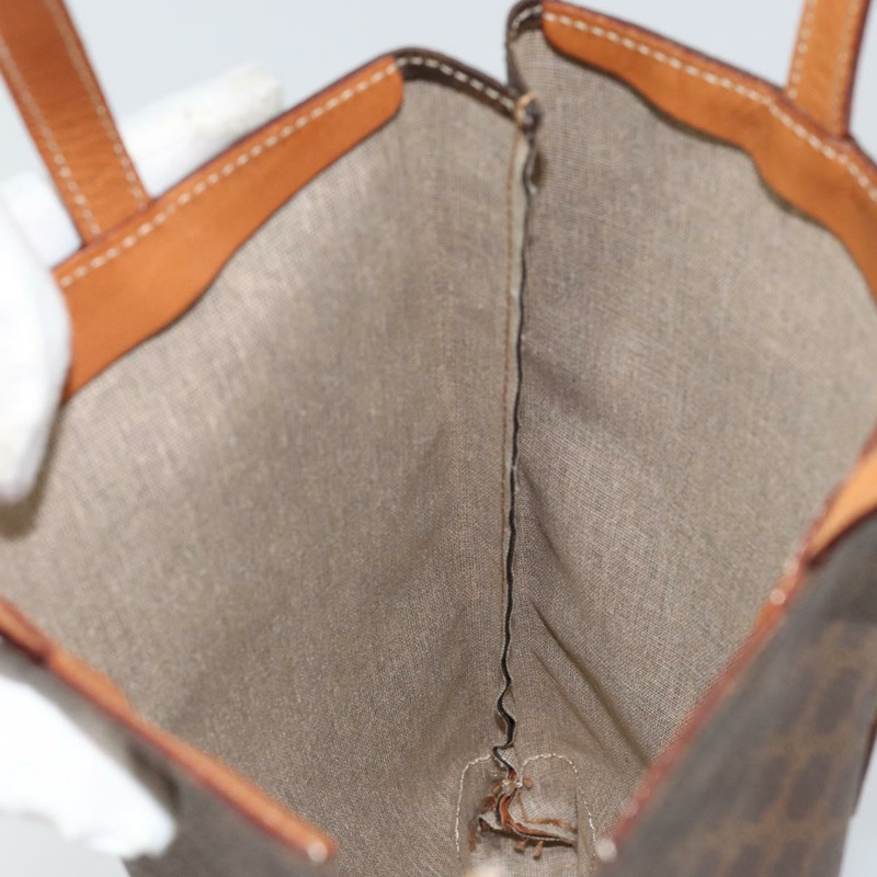 【日本直送】CELINE Macadam帆布手提包 PVC皮革 棕色 金色 正品 148902-16