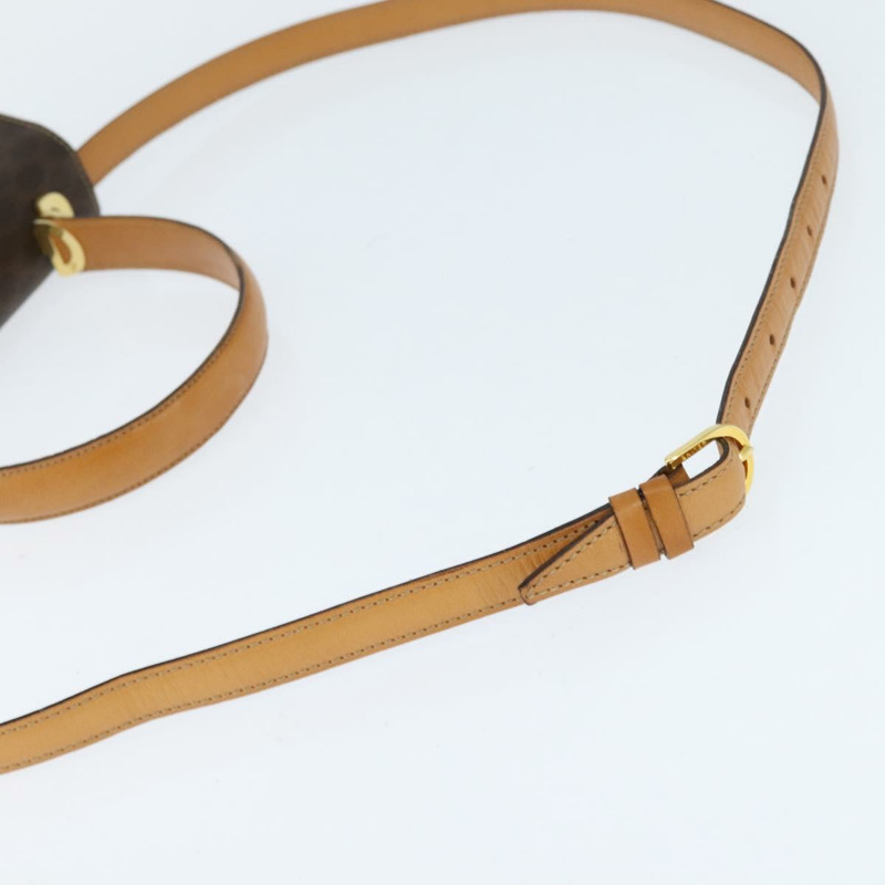 【日本直送】CELINE Macadam帆布手提包 PVC皮革 2way Brown Gold Auth 150512-7