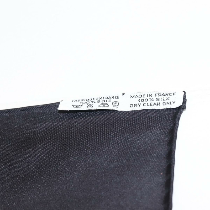 【日本直送】HERMES Carre 90 圍巾「LES RUBANS DU CHEVAL」絲綢黑色正品 148964-13