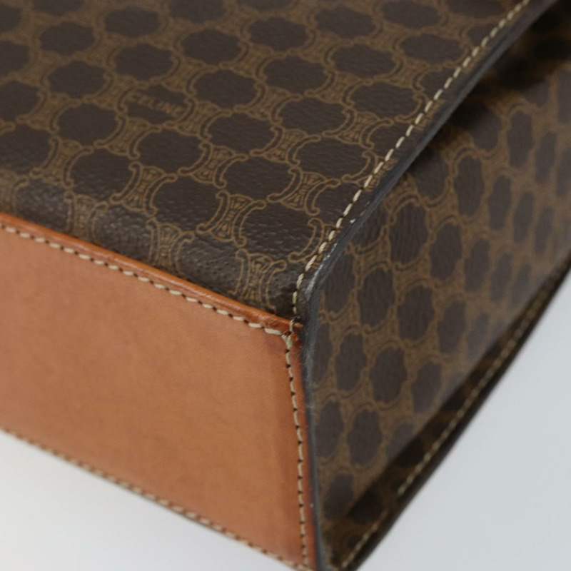 【日本直送】CELINE Macadam帆布圓形肩背包 PVC皮革 棕色 金色 正品 148897-8