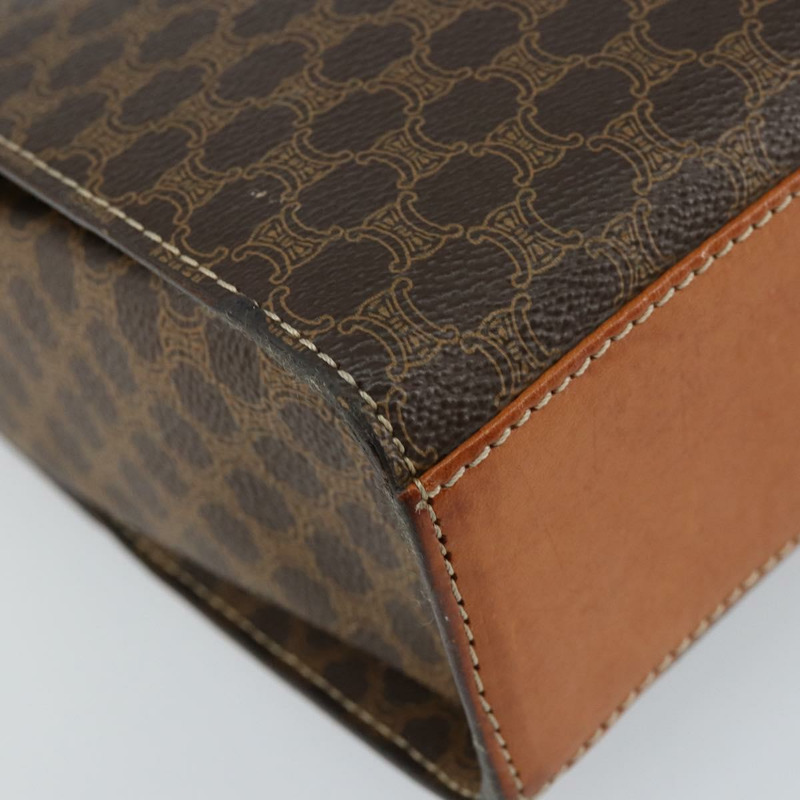 【日本直送】CELINE Macadam帆布圓形肩背包 PVC皮革 棕色 金色 正品 148897-15