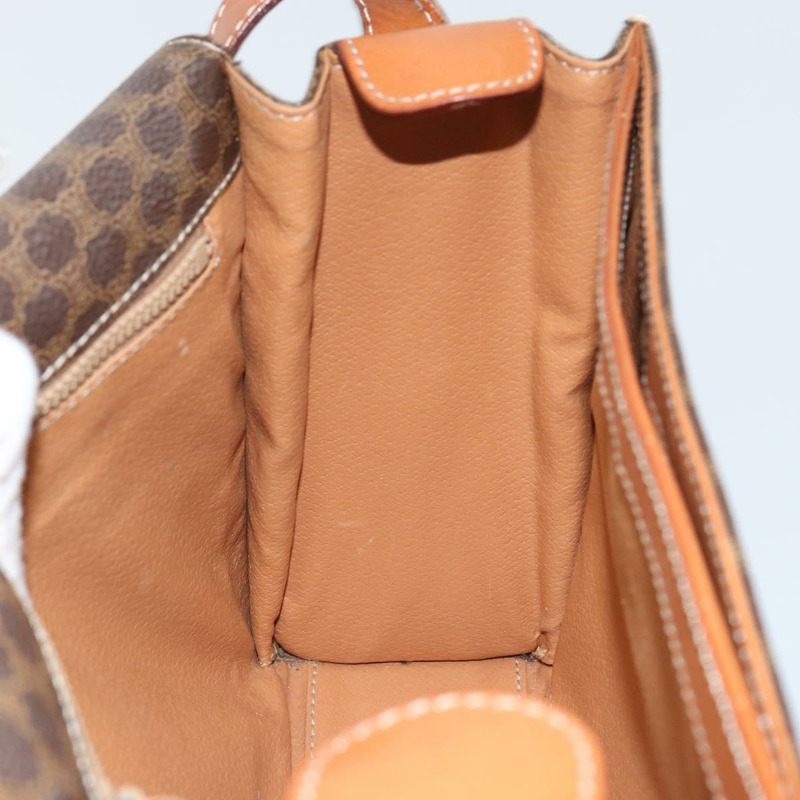 【日本直送】CELINE Macadam帆布圓形肩背包 PVC皮革 棕色 金色 正品 148897-19