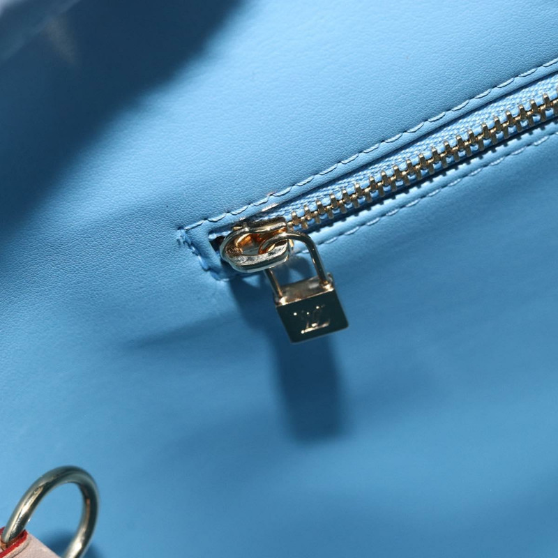 【日本直送】路易威登 Monogram Vernis Houston 手提包 淺藍色 M91005 LV 正品 150700-18