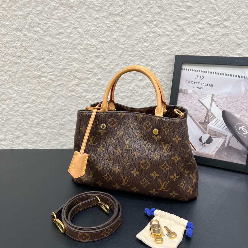 98新LV路易威登經典老花Montaigne蒙田BB 手提單肩斜挎包-7