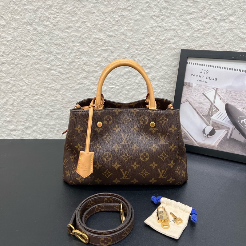 98新LV路易威登經典老花Montaigne蒙田BB 手提單肩斜挎包-8