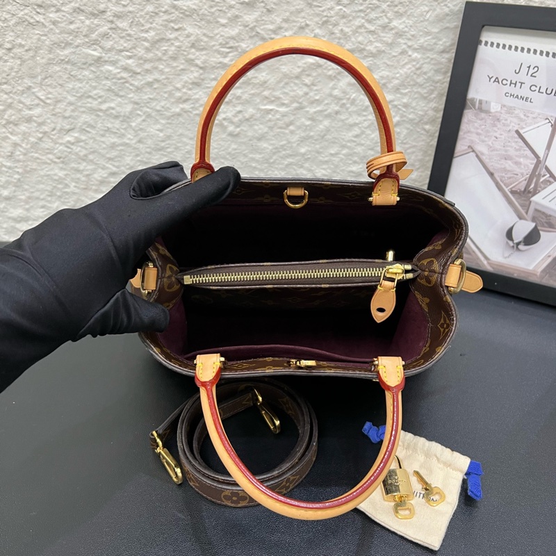 98新LV路易威登經典老花Montaigne蒙田BB 手提單肩斜挎包-11