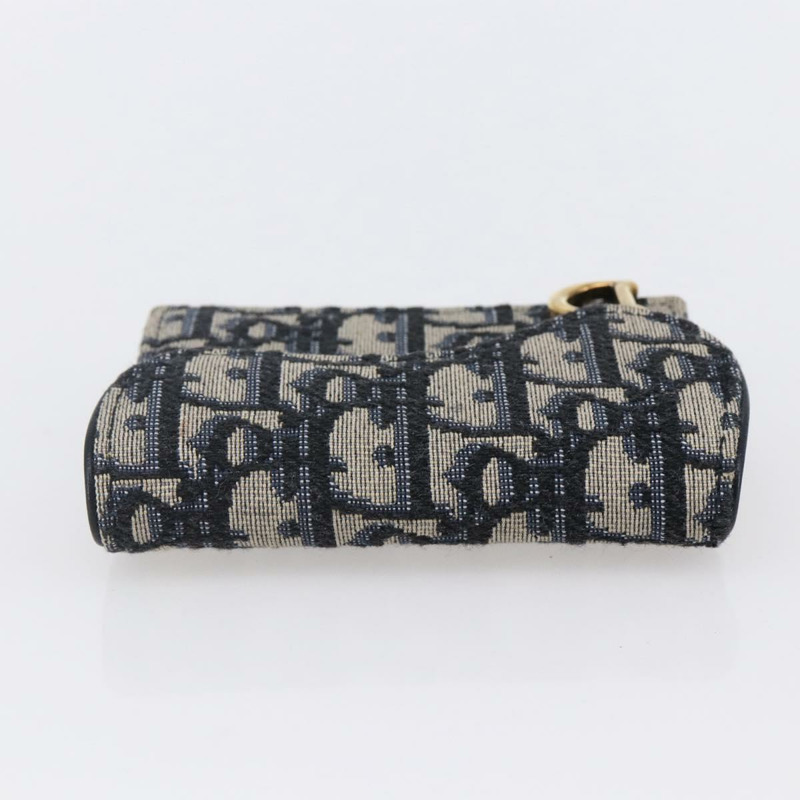 【日本直送】Christian Dior Trotter帆布馬鞍形零錢包卡包 海軍藍 正品 147559-4