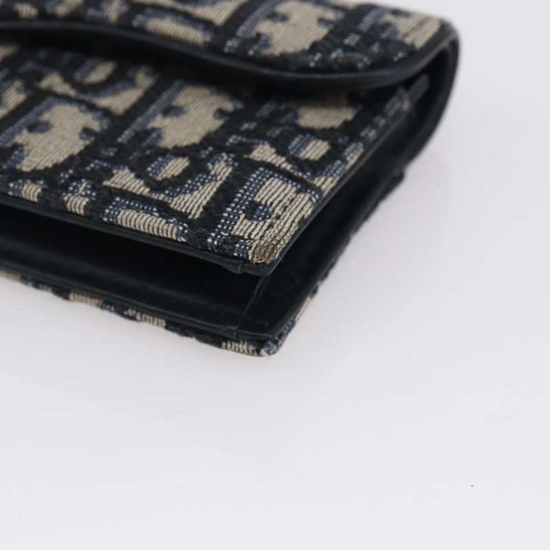 【日本直送】Christian Dior Trotter帆布馬鞍形零錢包卡包 海軍藍 正品 147559-6