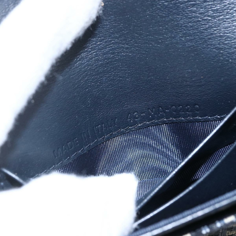 【日本直送】Christian Dior Trotter帆布馬鞍形零錢包卡包 海軍藍 正品 147559-11