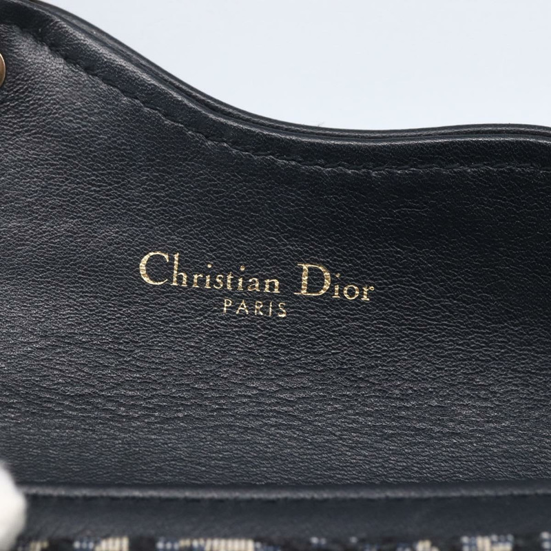 【日本直送】Christian Dior Trotter帆布馬鞍形零錢包卡包 海軍藍 正品 147559-16