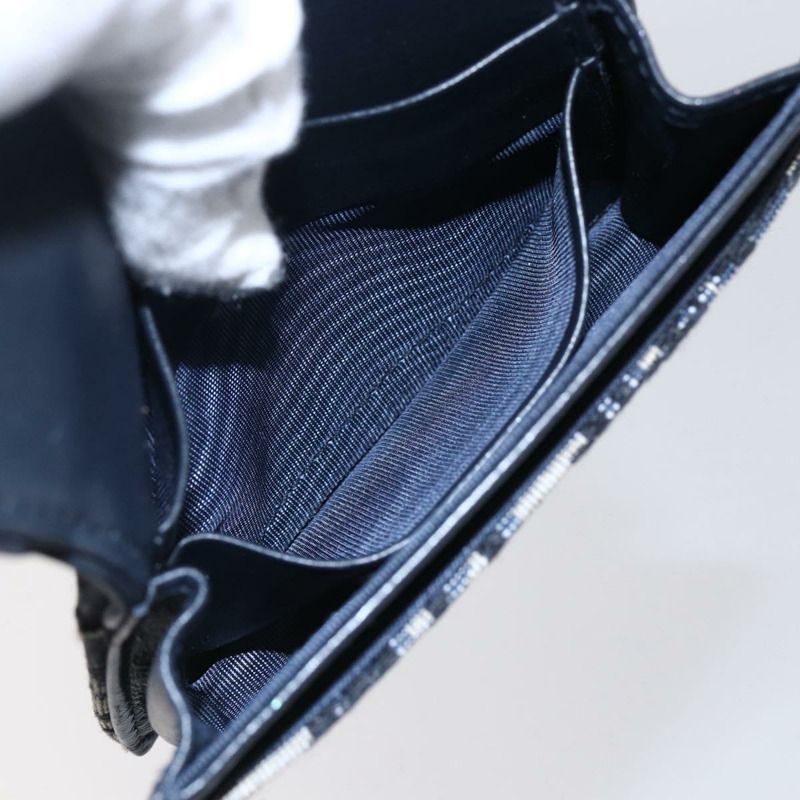 【日本直送】Christian Dior Trotter帆布馬鞍形零錢包卡包 海軍藍 正品 147559-17