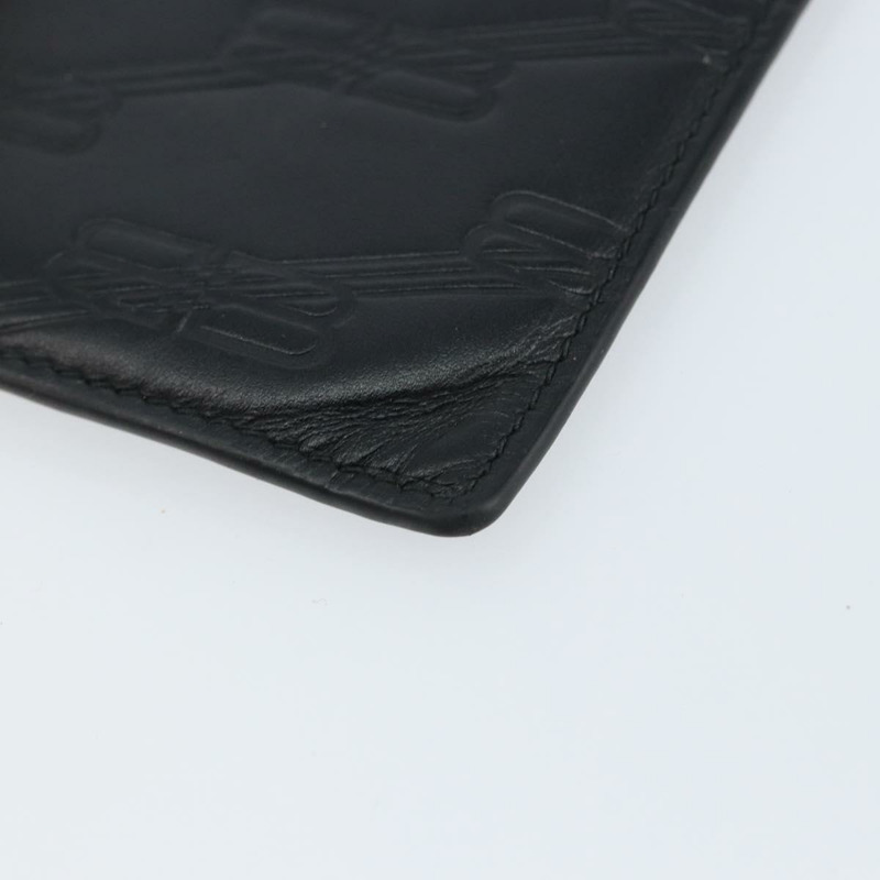 【日本直送】BALENCIAGA 黑色皮革卡包 717784 正品編號 146092-13