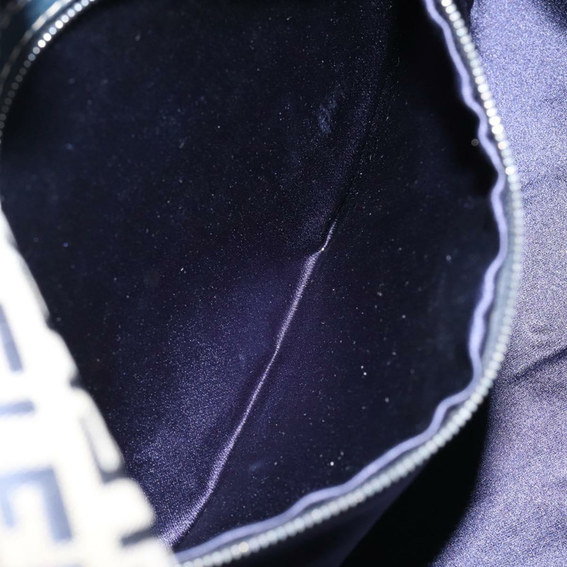 【日本直送】FENDI Zucchino帆布Mamma Baguette托特包 海軍藍 銀色 正品 147547-22