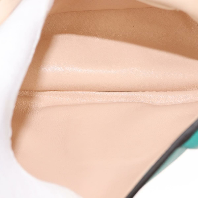 【日本直送】Chloe 鏈條 Elsie 單肩包 皮革 綠松石藍 金色 正品 149266-9