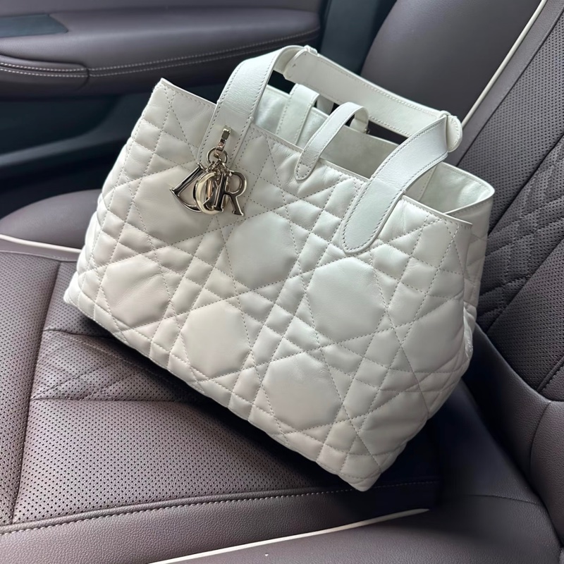 Dior Toujours 中號手提包 白雪公主 白色金釦-1