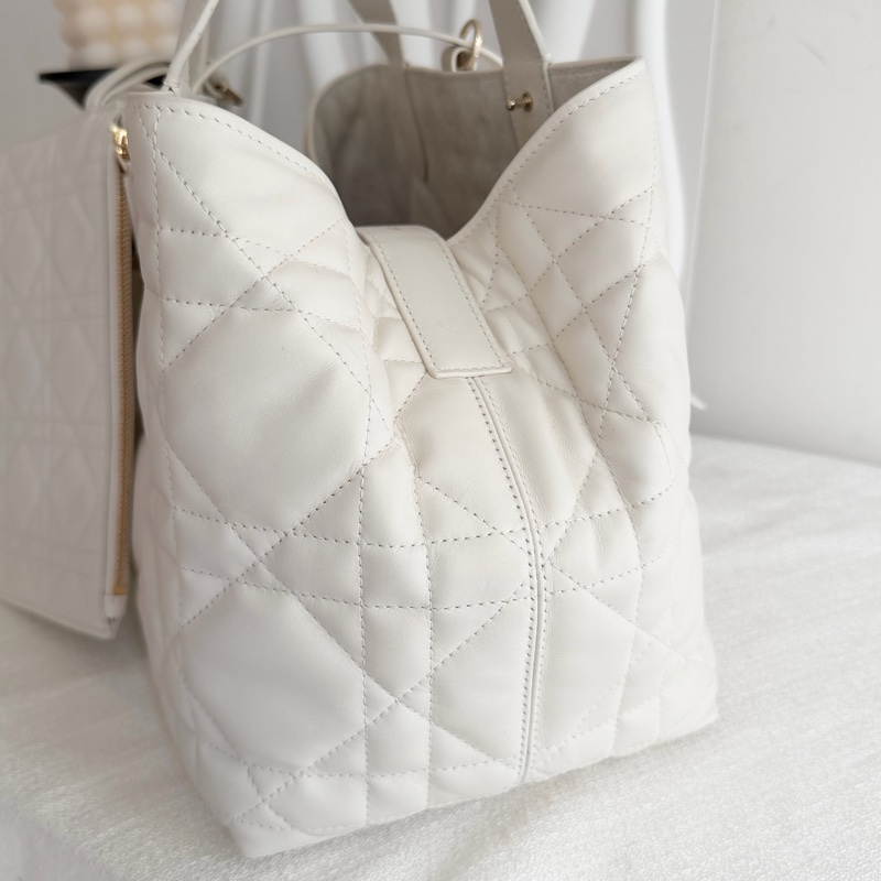 Dior Toujours 中號手提包 白雪公主 白色金釦-5