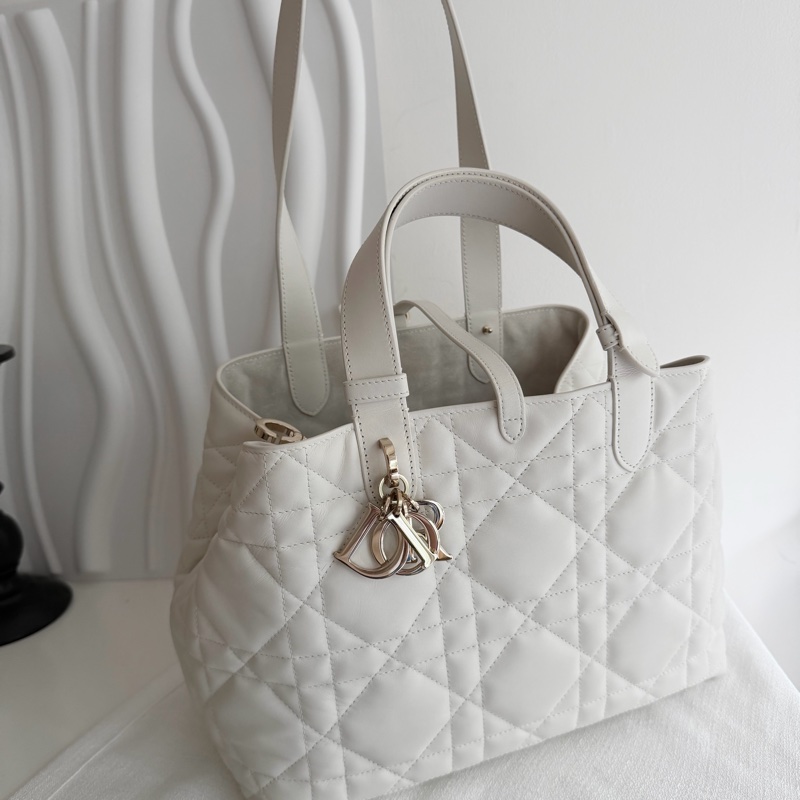 Dior Toujours 中號手提包 白雪公主 白色金釦-28