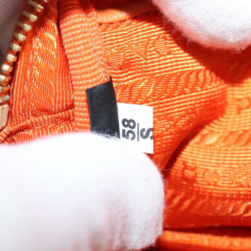 【日本直送】PRADA 單肩包 尼龍 橙色 金色 正品 149289-9