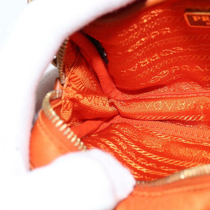 【日本直送】PRADA 單肩包 尼龍 橙色 金色 正品 149289-21