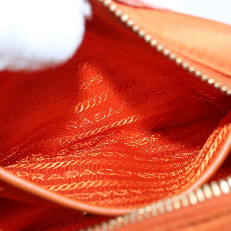 【日本直送】PRADA 單肩包 尼龍 橙色 金色 正品 149289-22