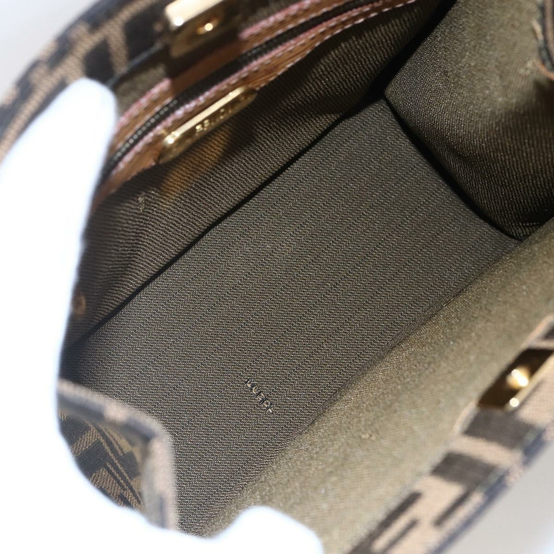 【日本直送】FENDI Zucca帆布手提包 黑色 棕色 正品 150755-9