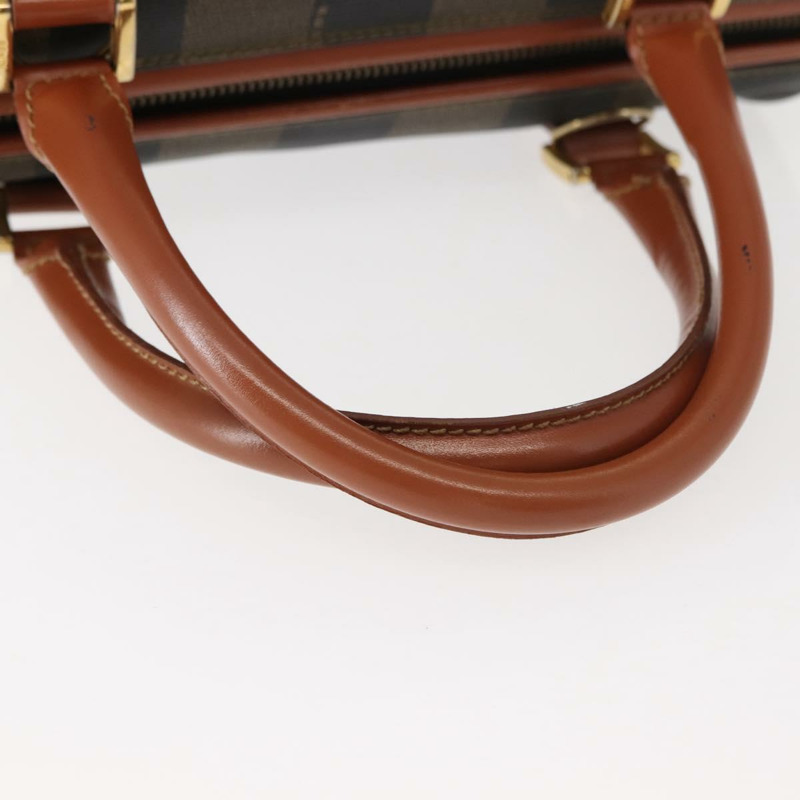 【日本直送】FENDI 胡桃色帆布手提包 PVC 黑色棕色 正品 150766-6