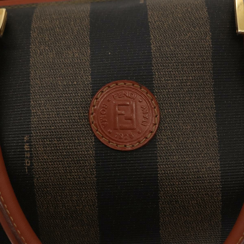 【日本直送】FENDI 胡桃色帆布手提包 PVC 黑色棕色 正品 150766-16
