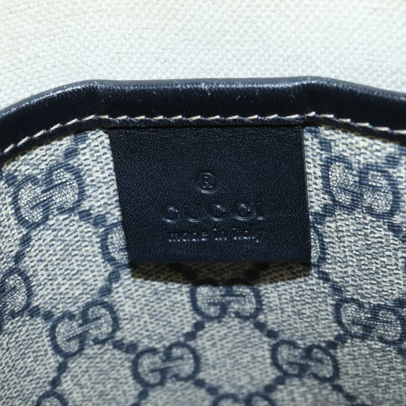 【日本直送】GUCCI GG Supreme Sherry Line 單肩包 PVC 海軍藍/銀色 246413 正品 150735-16