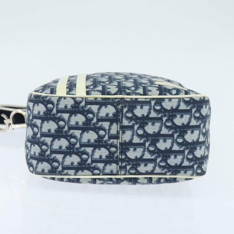 【日本直送】Christian Dior Trotter帆布肩背包 PVC藍銀色 正品 150753-4