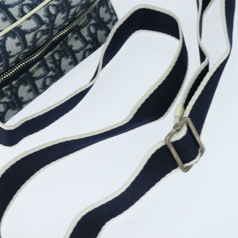 【日本直送】Christian Dior Trotter帆布肩背包 PVC藍銀色 正品 150753-6