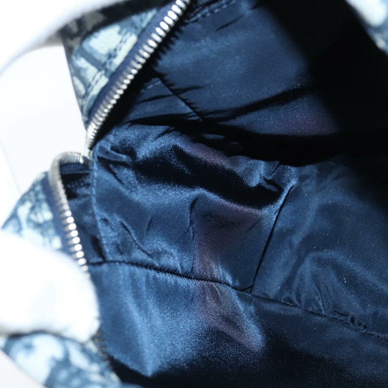 【日本直送】Christian Dior Trotter帆布肩背包 PVC藍銀色 正品 150753-18