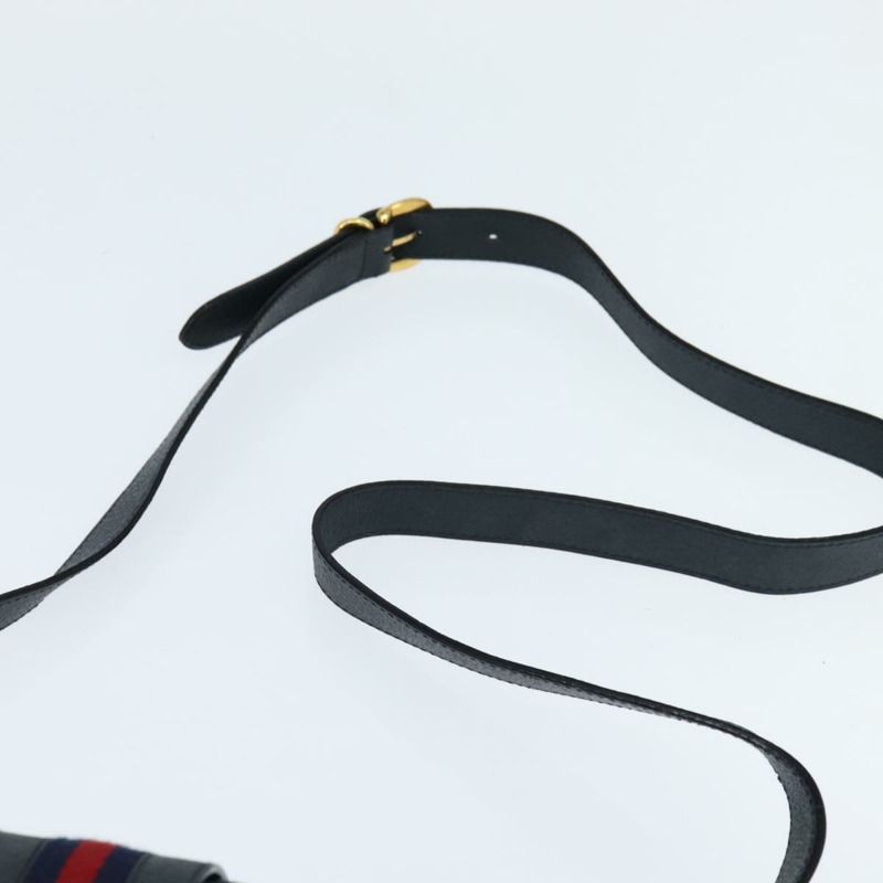 【日本直送】GUCCI GG Supreme Sherry Line 單肩包 PVC 海軍藍 金色 正品 150340-7